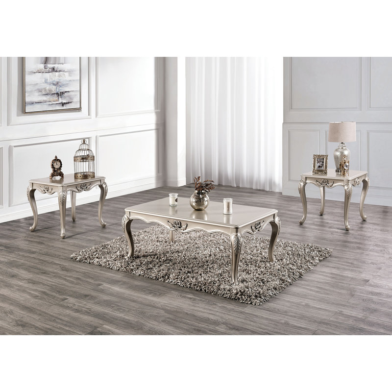 Table de bout de style traditionnel 1pc, Doré