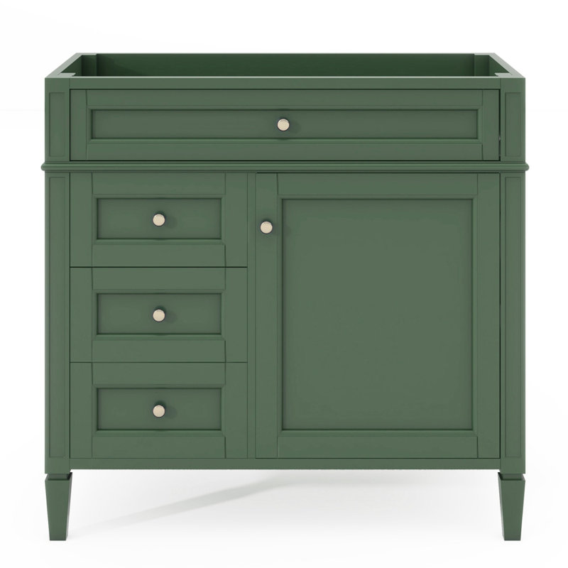 Drood 35'' Single Bathroom Vanity without sink top, Green