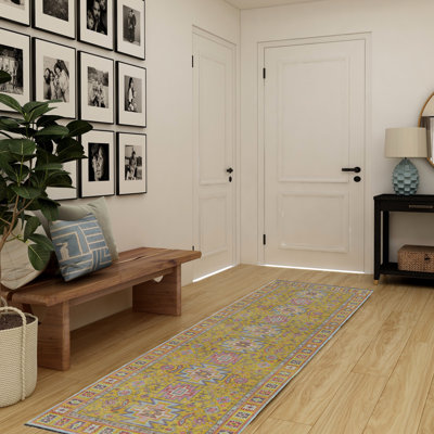 Tapis jaune et ivoire Laurel