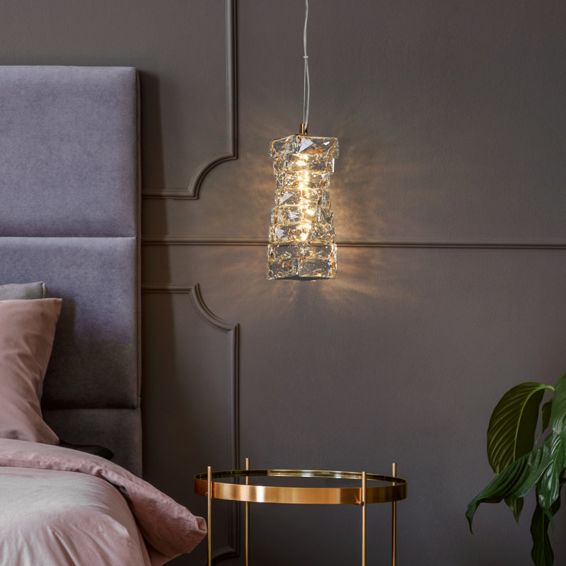 Shymir 1 - Light Brass Crystal Single LED Pendant