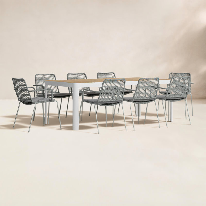 Anautica Rectangular 8 - Person 82.5'' Long Dining Set