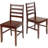 Malvina Apolinar Solid Wood Ladder Back Side Chair in Walnut