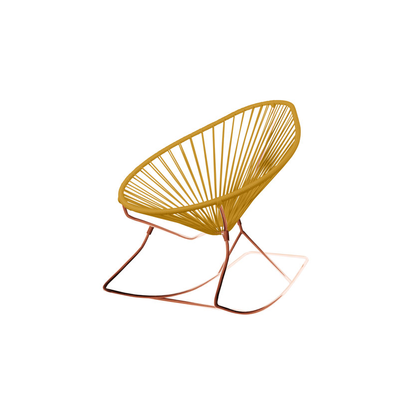 Chaise berçante intérieure / extérieure Acapulco, Doré / cuivré