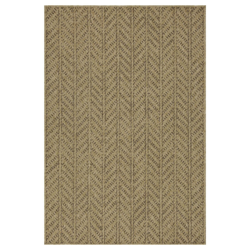 Tapis intérieur / extérieur en jute / moka Earth Earth_NTL1013, Rectangle 5 pi 3 po x 7 pi 3 po