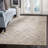 Cambrai Geometric Light Gray/Dark Blue Area Rug-1205089282