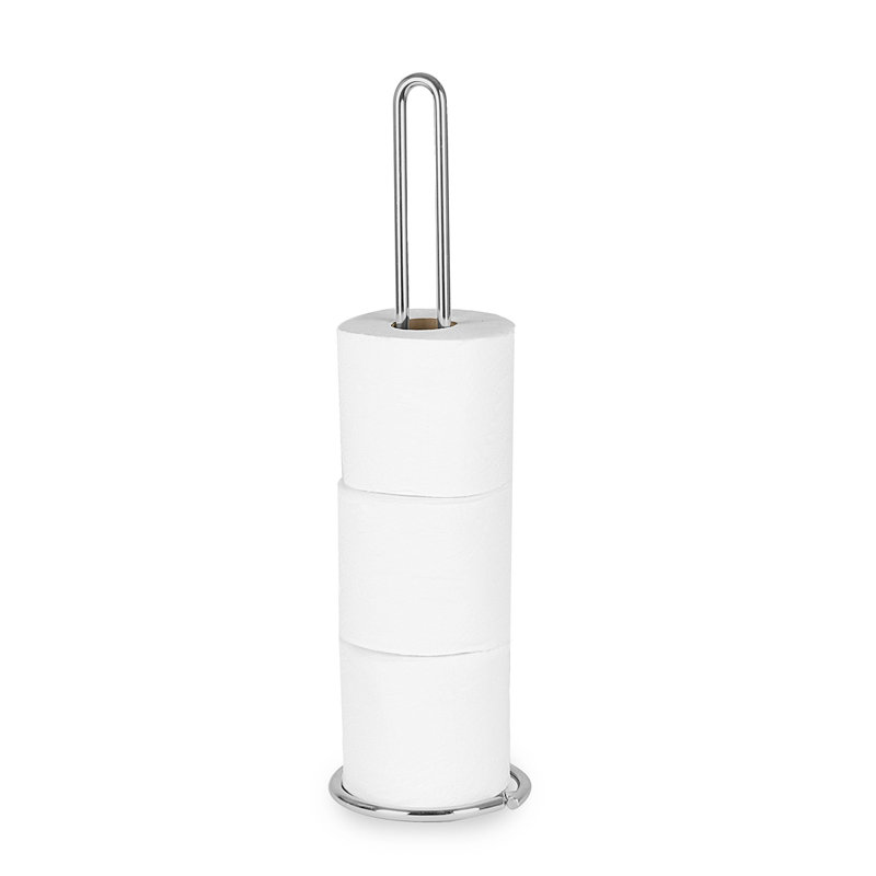 Porte-papier hygiénique sur pied, Chrome
