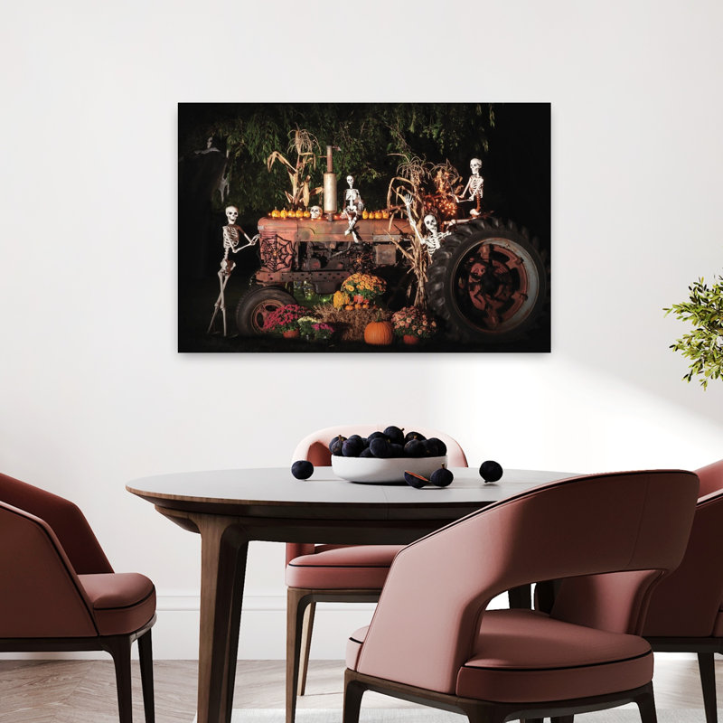 Halloween d'Halloween, art automnal contemporain, H 24 po x l 36 po