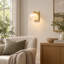 Luminaire de meuble-lavabo mural 6 po avec globe sphérique doré moderne et abat-jour en verre bullé pour salle de bain, chambre à coucher, couloir - blanc chaud 3000K, 6W 380LM, à intensité variable, homologué ETL