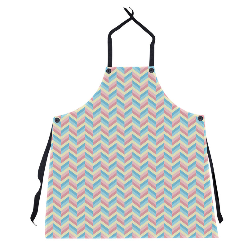 Bib Apron, Blue/Pink