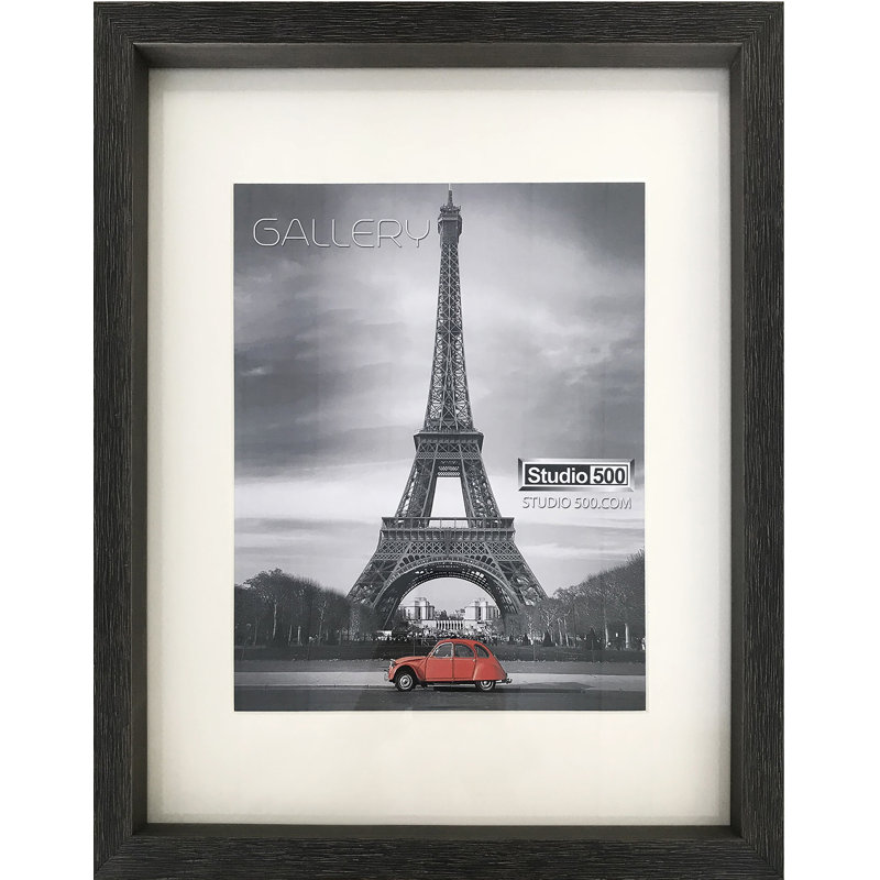 Trif Metal Beveled Shadow Box Picture Frame with Mat, 8"x10"