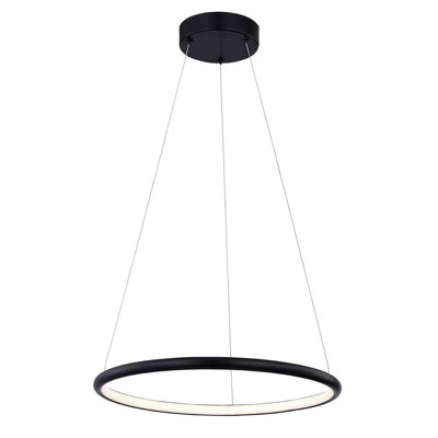 1 - Light Matte Black LED Pendant