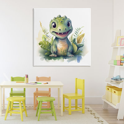 Crafty Dino & Foliage Canvas, design by Steve Hunziker