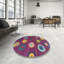 Tapis géométrique mauve / beige / vert-1910899714