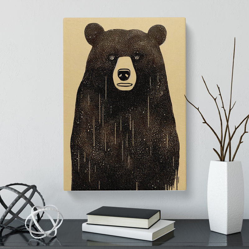 Bear Chalk - Wrapped Canvas, 50cm H x 35cm W x 3cm D