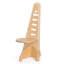 Chaise d'appoint à hauteur ajustable - Tabouret convertible pour enfants, table d'appoint et bibliothèque - Design en chêne antidérapant - Chaise de lecture à 6 niveaux en bois massif pour le salon, la chambre à coucher