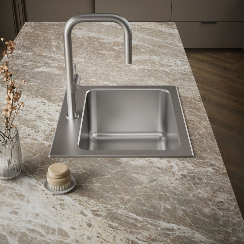 Ballad 25" x 22" Drop-In Service Sink, 1 hole
