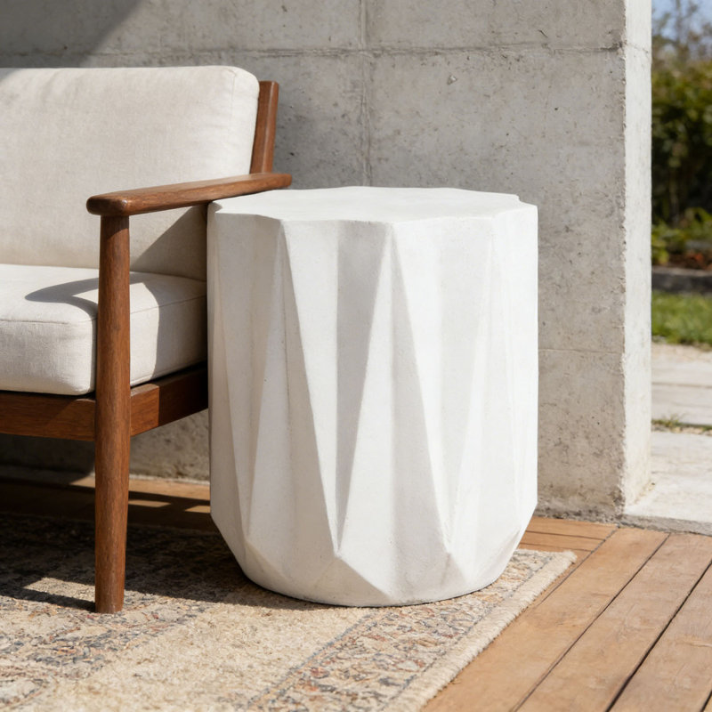 Outdoor LightWeight Concrete Side Table