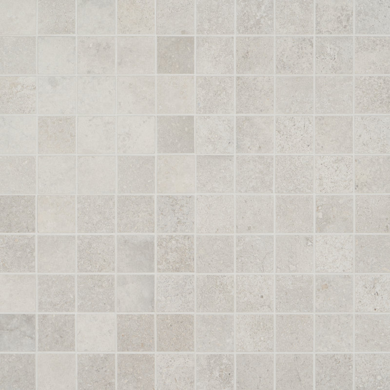 Staten 12" x 12" Porcelain Mosaic Wall & Floor Tile, Silver