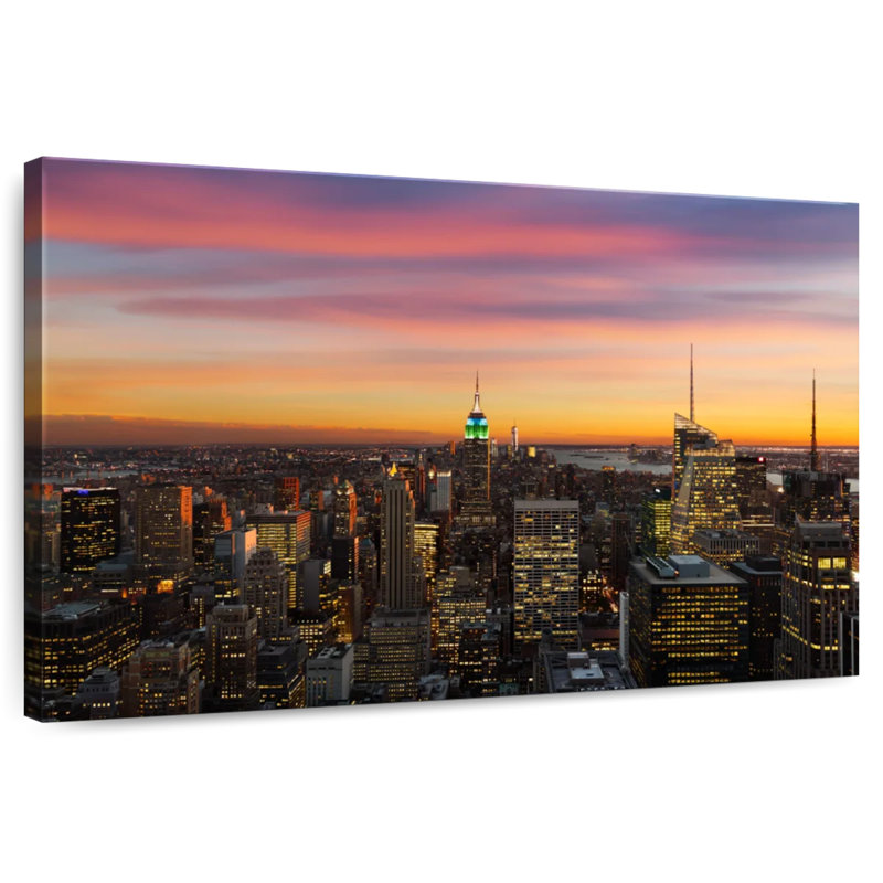 Sireci Nightfall In New York, 8" H x 12" W