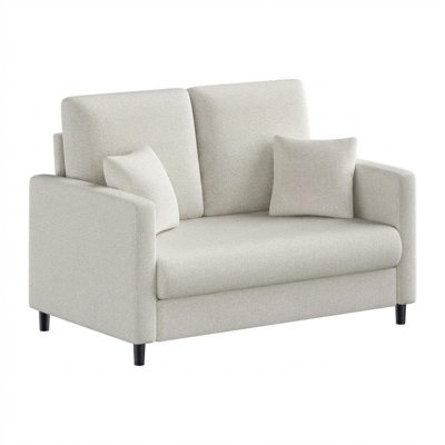 Canapé en chenille pour salon ou chambre à coucher - petit canapé d'appoint, facile à assembler - idéal pour les petits espaces - options bleu et beige