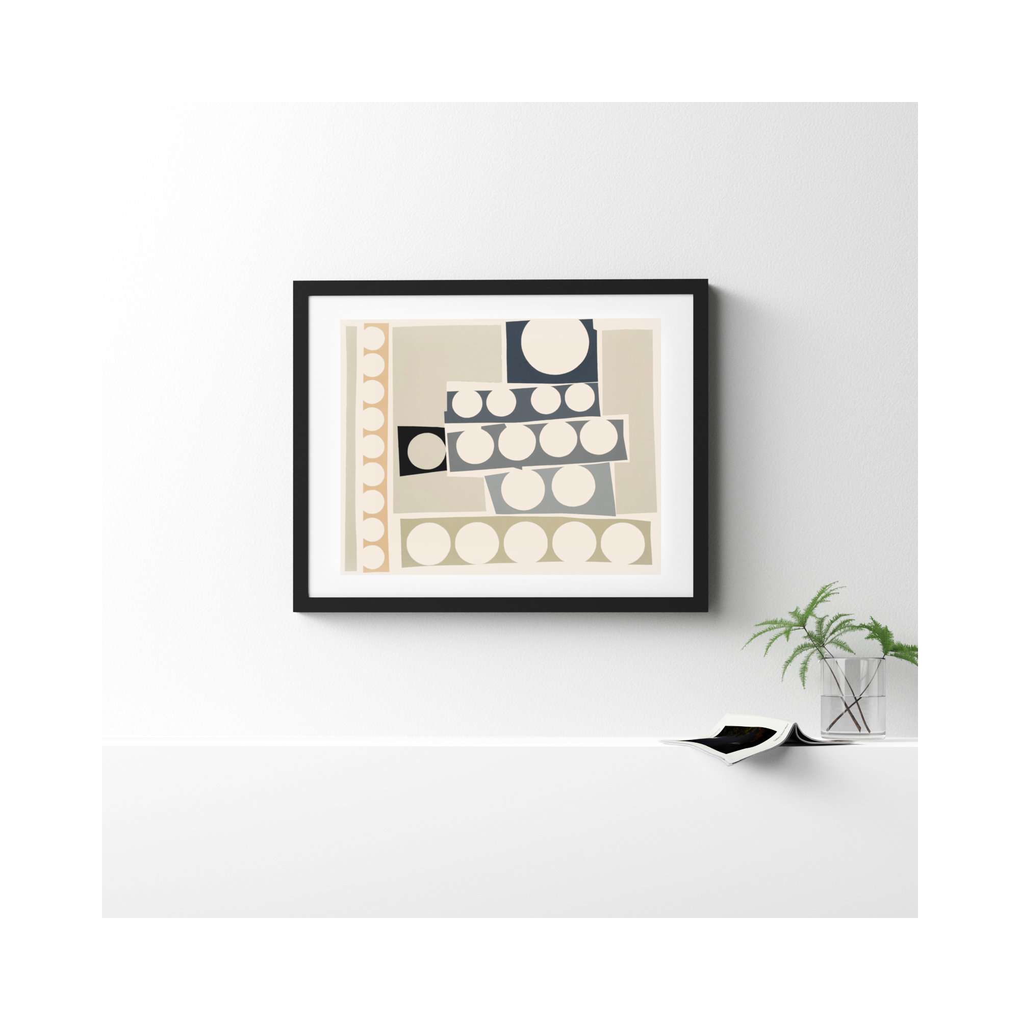 Cosmos 6.0 by Lee Lessem, 30" H x 38" W x 1.25" D, Black Framed