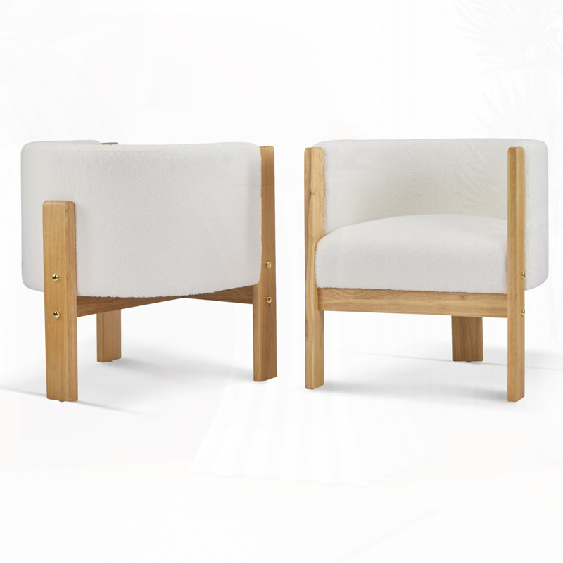 Wood Frame Dining Chair With Armrest