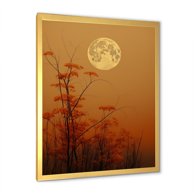 " Moon Honey Harvest Dreamscape ", Gold Single Picture Framed, 40" H x 30" W x 1.5" D