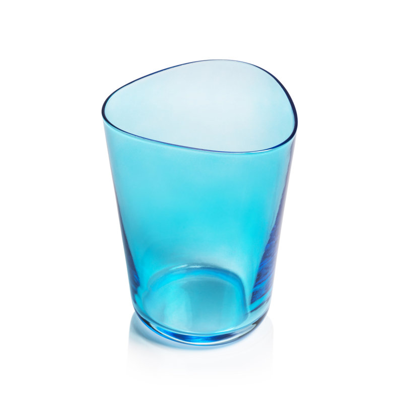 Summer Kampari 6-Piece Set Glass Tumblers, Aqua Blue
