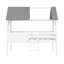 Lit simple avec deux fenêtres latérales - stable et bois de pin gris blanc pour créer un espace de rêve pour le bois massif