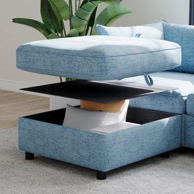 Causeuse, méridienne, canapé-lit moderne Mid-Century avec rangement pour petits espaces, salon
