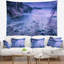 Tapisserie à coucher de mer à coucher de soleil à coucher de soleil avec accessoires suspendus et inclus-28490755