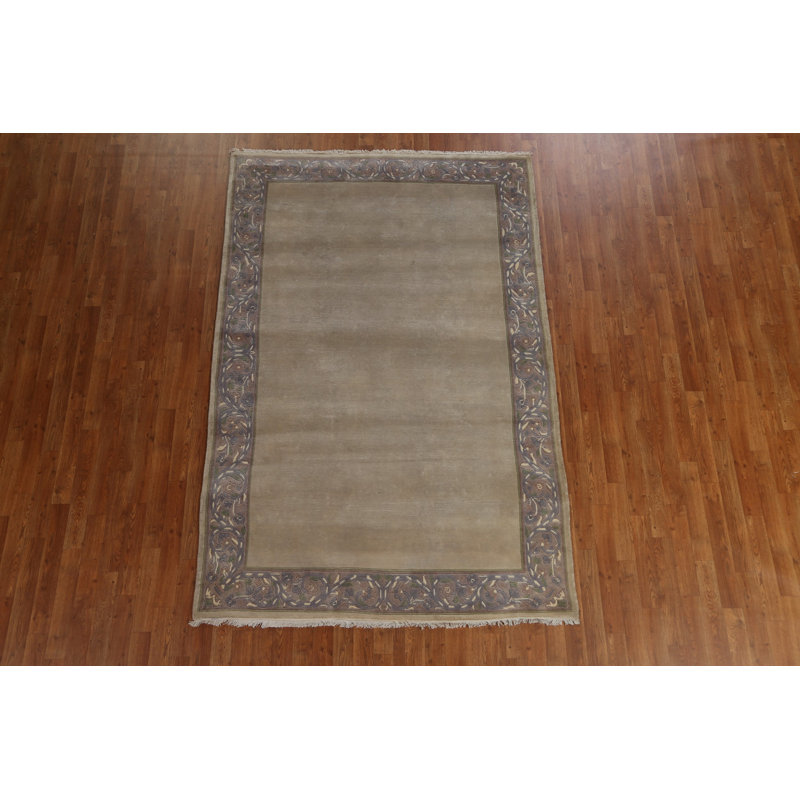 Tapis népalais oriental en laine noué à la main 5 pi 4 po x 8 pi