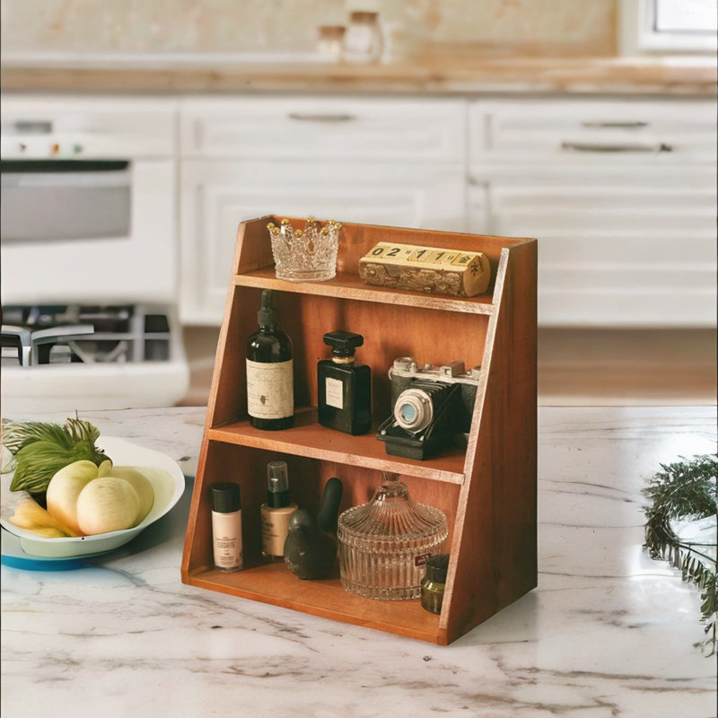 34cm H x 32cm W Solid Wood Bookcase
