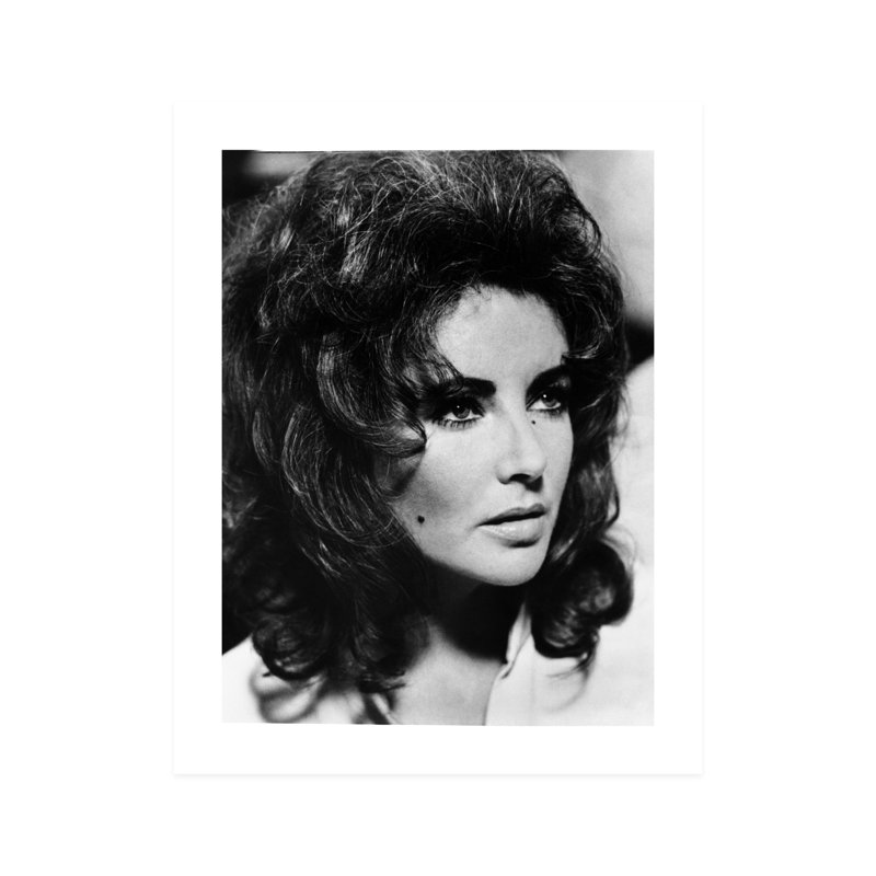 " Close-up Of Thoughtful Elizabeth Taylor ", 10" H x 8" W