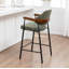 Tabouret de comptoir rembourré avec accoudoirs Devane-123161723