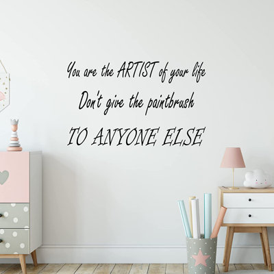Text & Numbers Non-Wall Damaging Wall Decal