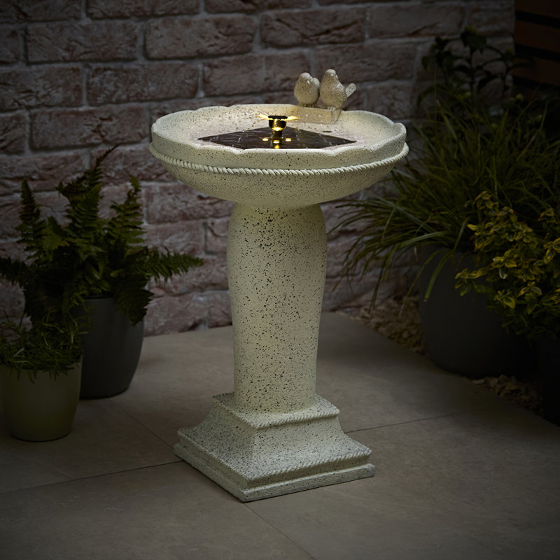 Birdbath Fountain with Lights