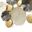 45'' Modern Metal Wall Decor with Lotus Leaf Discs, Multicolor Minimalist Wall Art Accent
