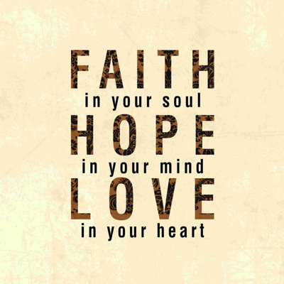 Faith To Hope To Love 4 - Wrapped Canvas Textual Art