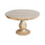 Ensemble repas 48 po avec 4 chaises Chloe en velours sarcelle contemporain Wencel