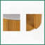 Table basse ronde en faux marbre blanc avec rangement - Base en bois naturel, aucun assemblage requis