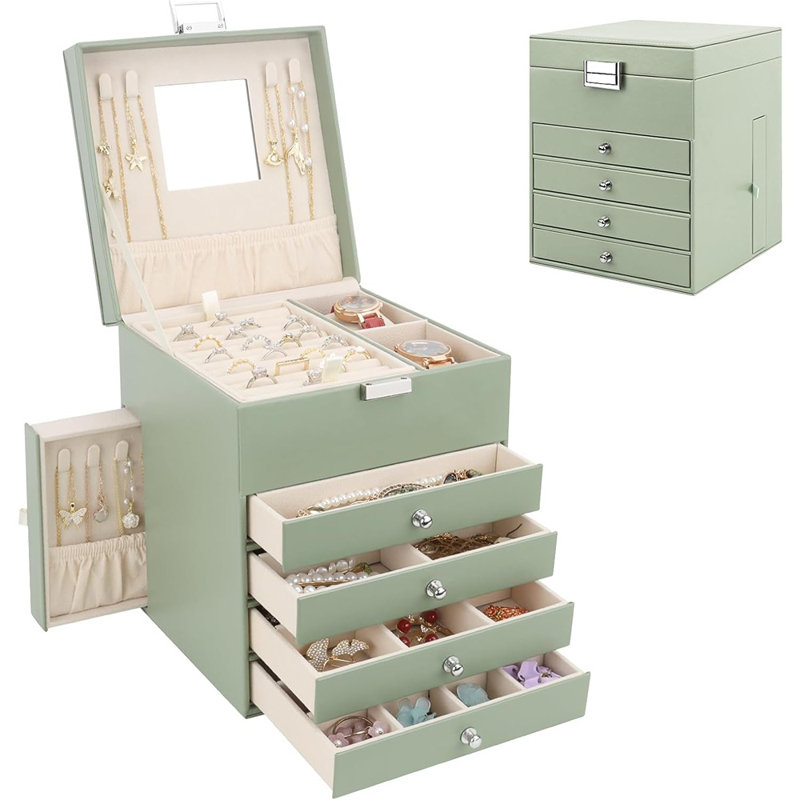 Jewellery Organizer Box, 5 Layers Jewellery Box With Side...