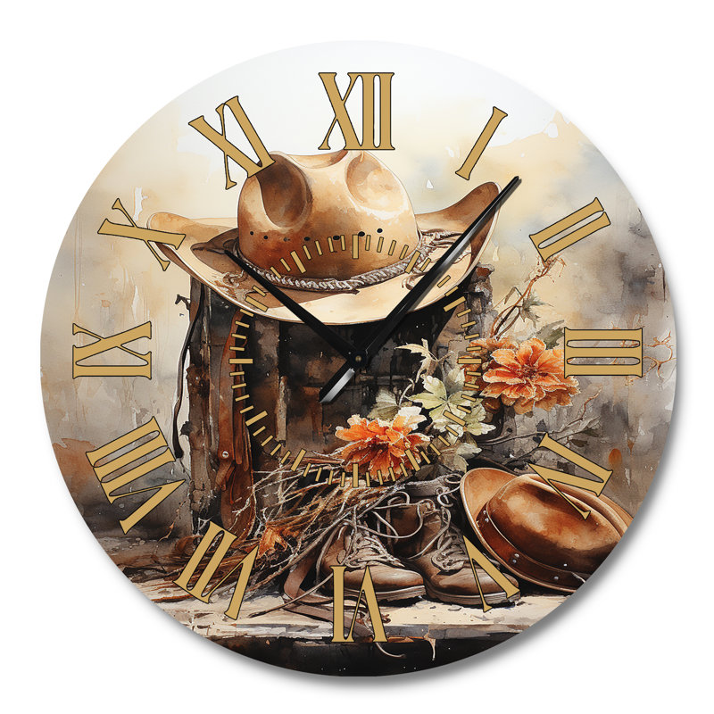 Horloge murale minimalisme Cowboys, Grand