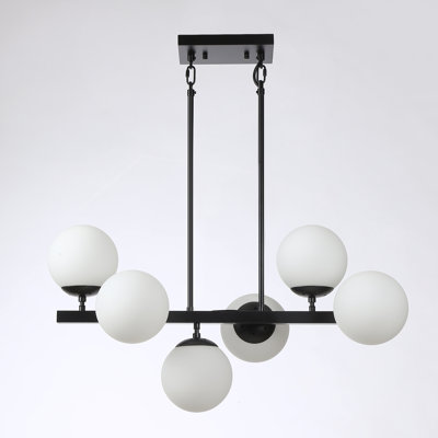 Lustre linéaire en verre 6 lumières Damarieon