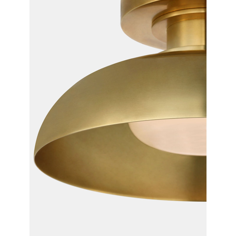 Cyrus 8" Flush Mount with White Glass