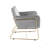 29.5"W Gray Velvet Accent Chair With Metal Base-1904916202