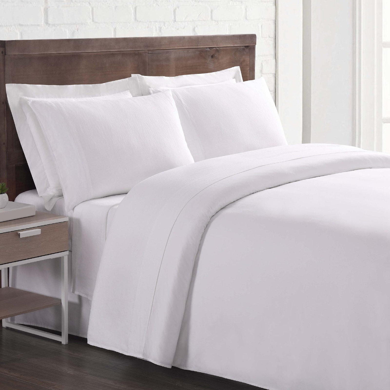 Nena Linen Sheet Set, Full / Queen, White