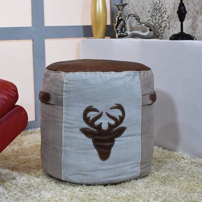 Dipasquale 17.71" Wide Round Pouf Ottoman