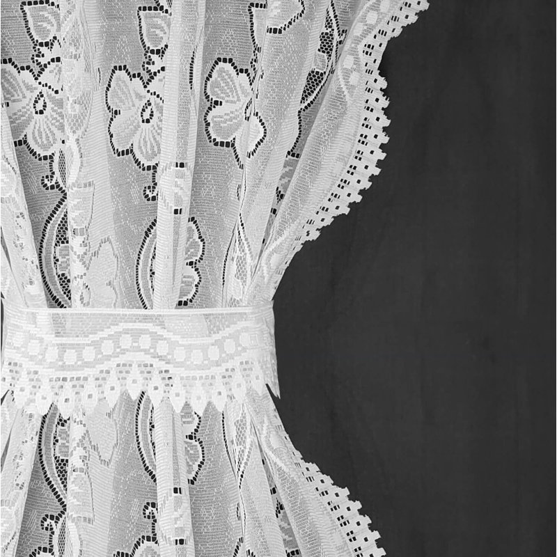 Hoehne Semi Sheer Curtain Single Panel, 100 W x 45 D cm