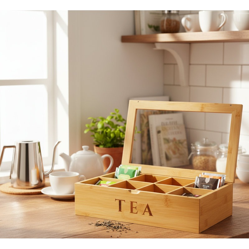 Alpen Home Derrek Bamboo Tea Box
